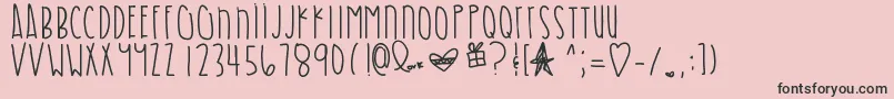 Shadesofblue Font – Black Fonts on Pink Background