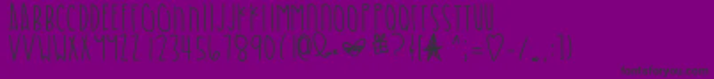 Shadesofblue-Schriftart – Schwarze Schriften auf violettem Hintergrund