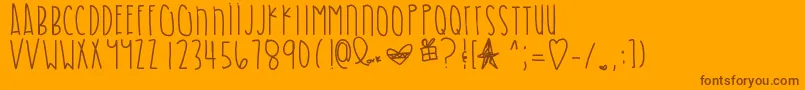 Shadesofblue Font – Brown Fonts on Orange Background