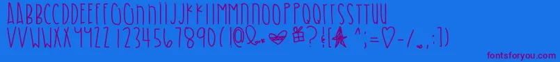 Shadesofblue Font – Purple Fonts on Blue Background