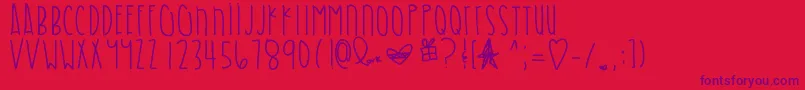 Shadesofblue Font – Purple Fonts on Red Background