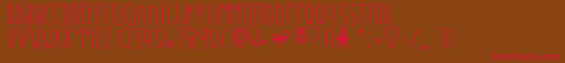 Shadesofblue Font – Red Fonts on Brown Background