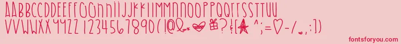 Shadesofblue Font – Red Fonts on Pink Background
