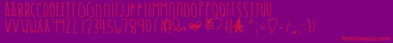 Shadesofblue Font – Red Fonts on Purple Background