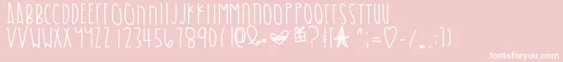 Shadesofblue Font – White Fonts on Pink Background