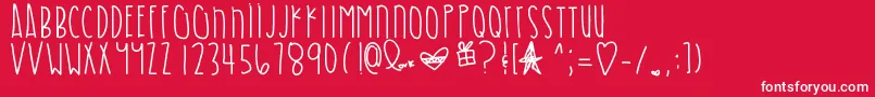 Shadesofblue Font – White Fonts on Red Background