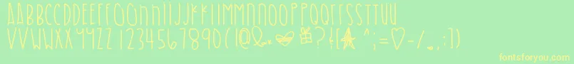 Shadesofblue Font – Yellow Fonts on Green Background