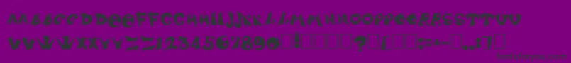 フォントDssharpr – 紫の背景に黒い文字