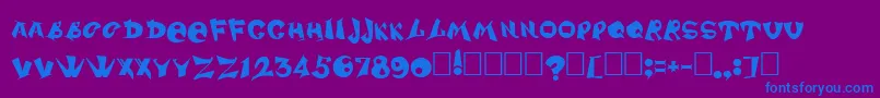 Dssharpr Font – Blue Fonts on Purple Background