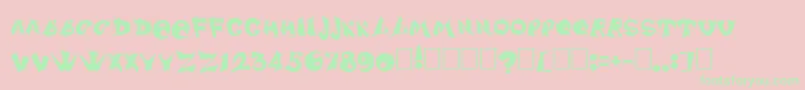 Dssharpr Font – Green Fonts on Pink Background