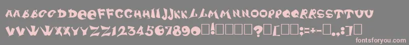 Dssharpr Font – Pink Fonts on Gray Background