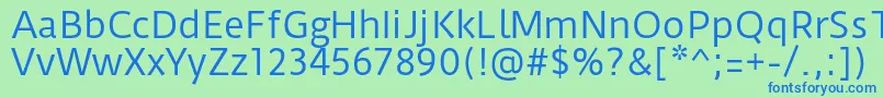 DurusansRegular-fontti – siniset fontit vihreällä taustalla