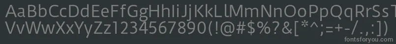 DurusansRegular Font – Gray Fonts on Black Background