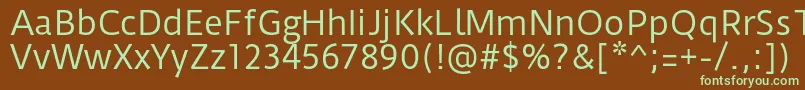 Шрифт DurusansRegular – зелёные шрифты на коричневом фоне