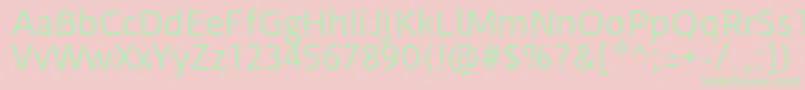 DurusansRegular Font – Green Fonts on Pink Background