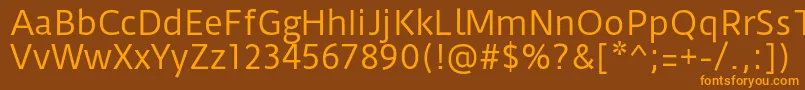 Шрифт DurusansRegular – оранжевые шрифты на коричневом фоне