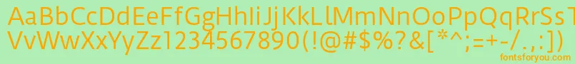 DurusansRegular Font – Orange Fonts on Green Background