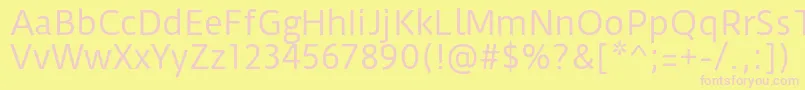 DurusansRegular Font – Pink Fonts on Yellow Background