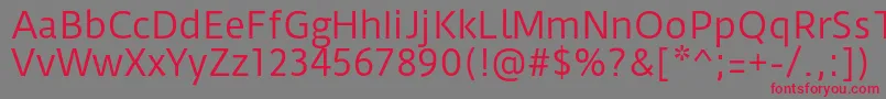 DurusansRegular Font – Red Fonts on Gray Background