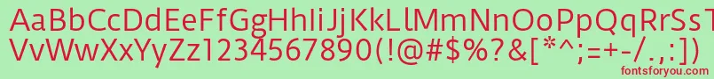 DurusansRegular Font – Red Fonts on Green Background