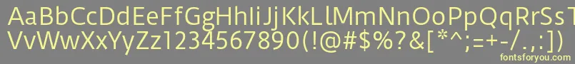 DurusansRegular-fontti – keltaiset fontit harmaalla taustalla