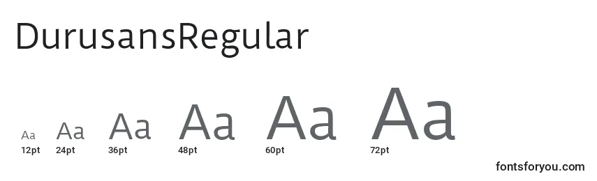 DurusansRegular Font Sizes