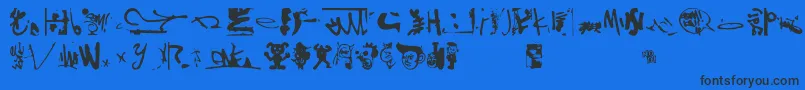 Shinjuku Font – Black Fonts on Blue Background