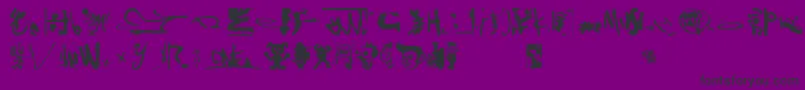 Shinjuku-Schriftart – Schwarze Schriften auf violettem Hintergrund