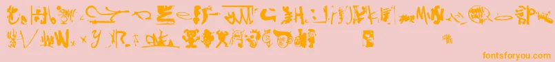Шрифт Shinjuku – оранжевые шрифты на розовом фоне