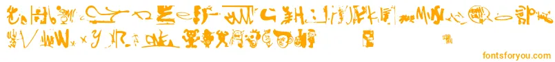 Shinjuku-Schriftart – Orangefarbene Schriften