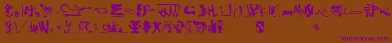Shinjuku Font – Purple Fonts on Brown Background