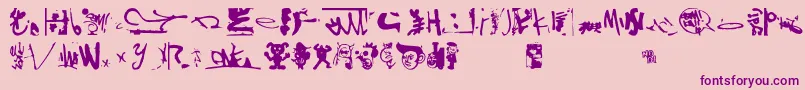Шрифт Shinjuku – фиолетовые шрифты на розовом фоне