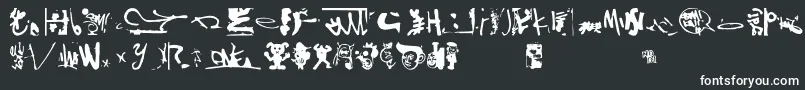 Shinjuku-fontti – valkoiset fontit mustalla taustalla