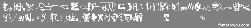 Shinjuku-fontti – valkoiset fontit harmaalla taustalla
