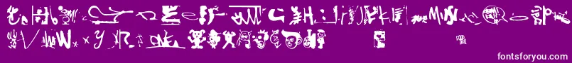 Shinjuku Font – White Fonts on Purple Background