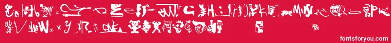 Shinjuku Font – White Fonts on Red Background