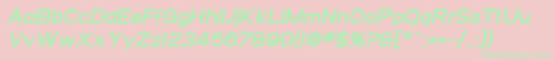 SfArborcrestHeavyOblique Font – Green Fonts on Pink Background