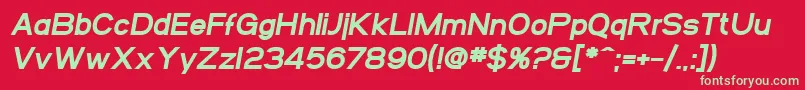 SfArborcrestHeavyOblique Font – Green Fonts on Red Background