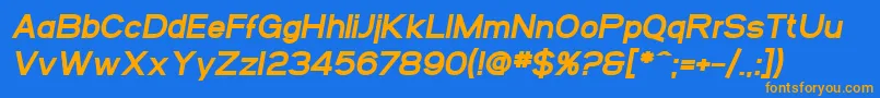 SfArborcrestHeavyOblique Font – Orange Fonts on Blue Background