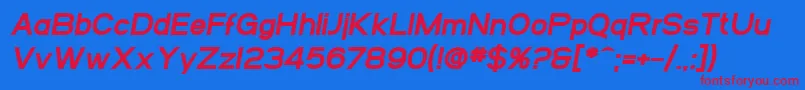 SfArborcrestHeavyOblique Font – Red Fonts on Blue Background