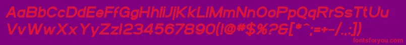 Czcionka SfArborcrestHeavyOblique – czerwone czcionki na fioletowym tle