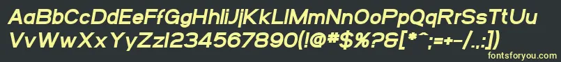 SfArborcrestHeavyOblique Font – Yellow Fonts on Black Background