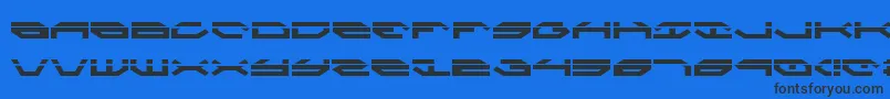 Fonte Taskforcel – fontes pretas em um fundo azul