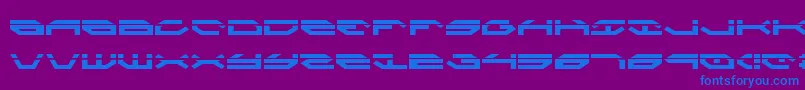 Czcionka Taskforcel – niebieskie czcionki na fioletowym tle