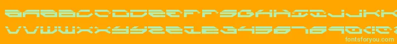 Taskforcel Font – Green Fonts on Orange Background