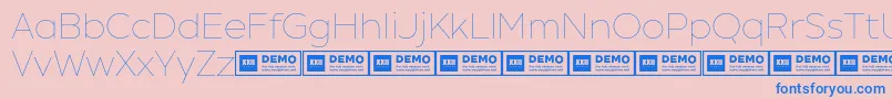 XxiigeomdemoThin Font – Blue Fonts on Pink Background