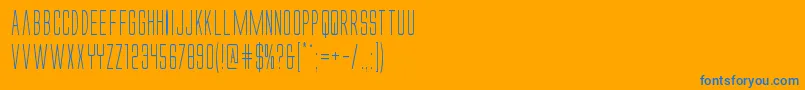 Alienleagueiicond Font – Blue Fonts on Orange Background