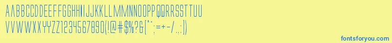 Alienleagueiicond Font – Blue Fonts on Yellow Background