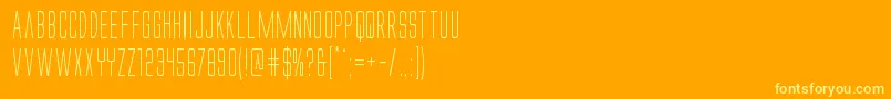 Alienleagueiicond Font – Yellow Fonts on Orange Background
