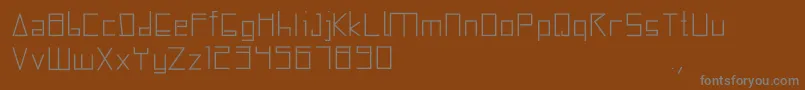 Squarebox-Schriftart – Graue Schriften auf braunem Hintergrund